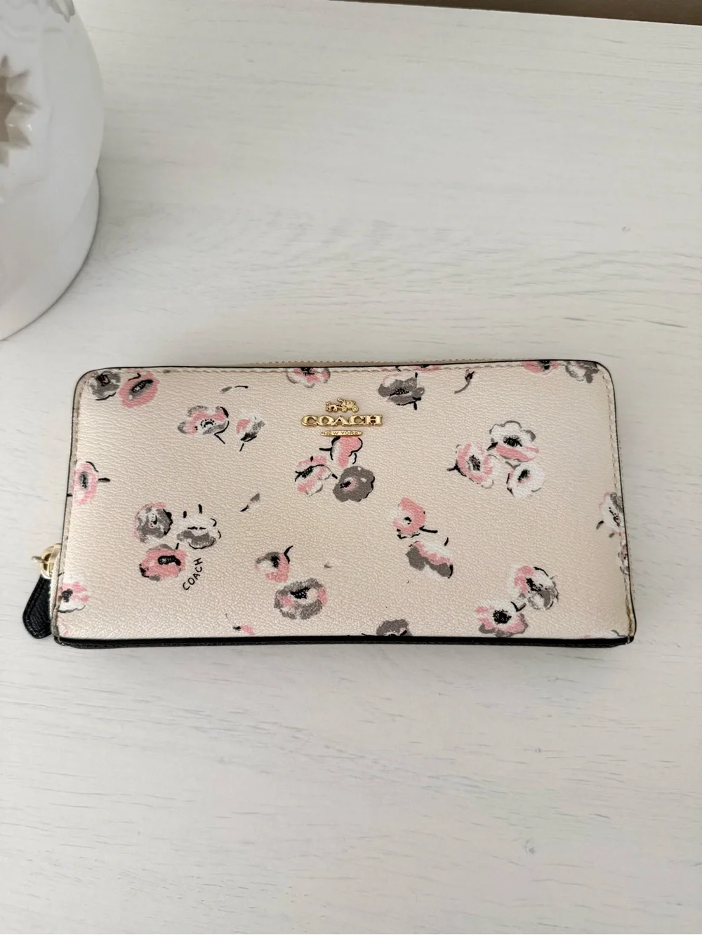 Coach HTF Wildflower Printed Long Zip Wallet